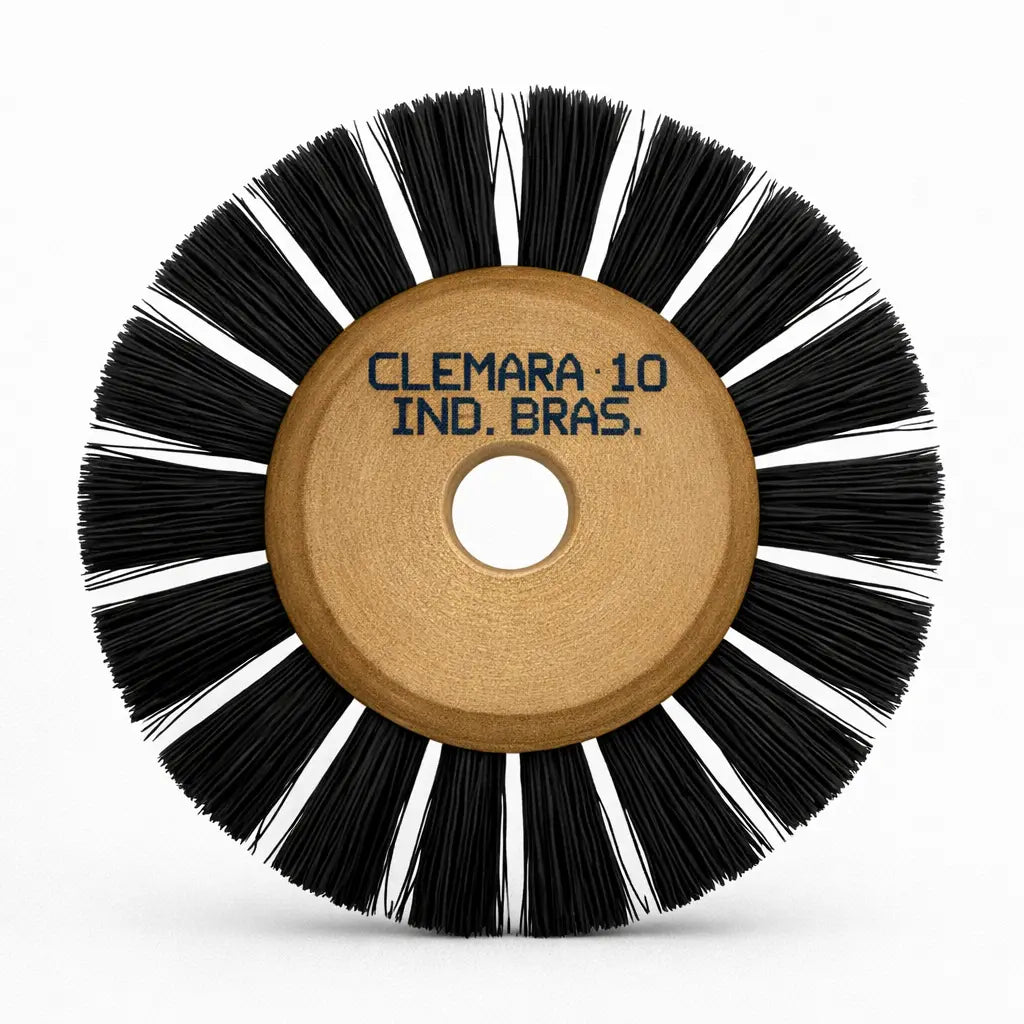 Escova Circular de Cauda – Cerda Natural (55–65 mm) Clemara